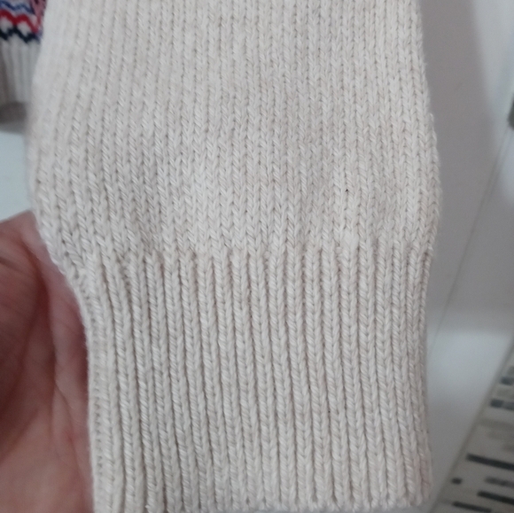 Old Navy Retro 80's Style Fair Isle Nordic  Long Sleeve Metallic knit Sweater - Picture 7 of 9